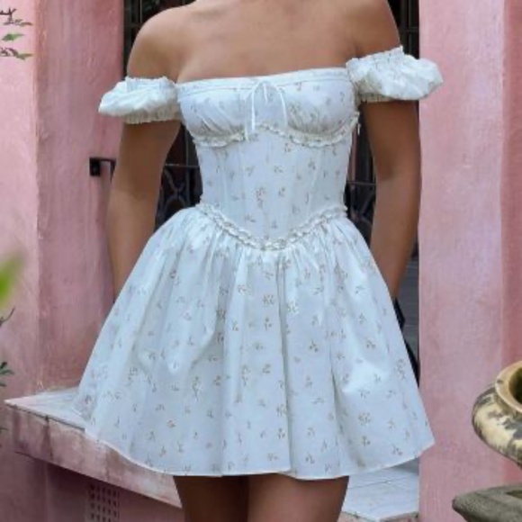 BABYBOO Penelope Mini Dress - Blush Floral Print - Picture 1 of 3